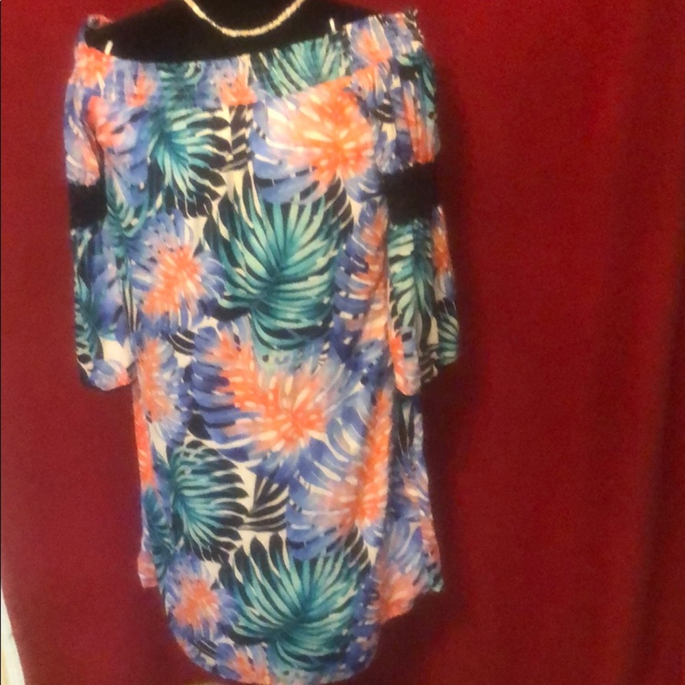 Jennifer Lopez Tropical tunic dress; size S - Picture 2 of 4